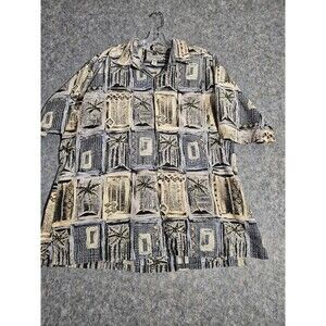 Tori Richard Hawaiian Palm Trees Shirt Men's Size XL 100% Cotton Lawn Button USA